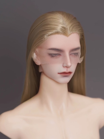BJD Wig Gold Long Centre Pa...
