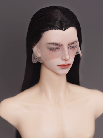 BJD Wig Black Long Centre P...