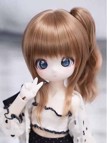 BJD Wig Brown Long Ponytail...