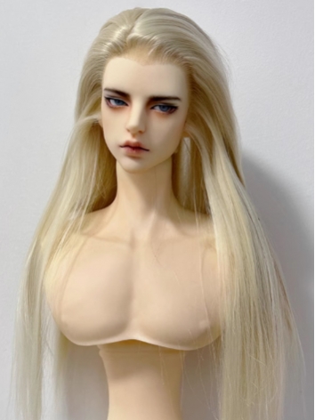 BJD Wig Light Gold Long Str...