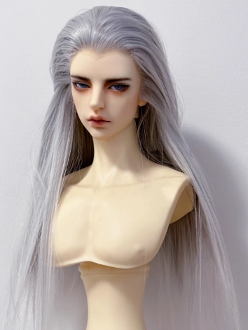 BJD Wig Gray Long Straight ...