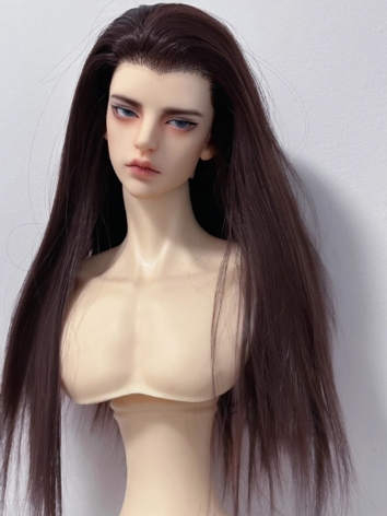 BJD Wig Brown Long Straight...