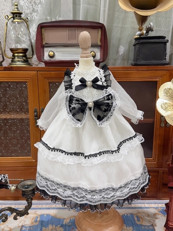 BJD Clothes Girl Black Whit...