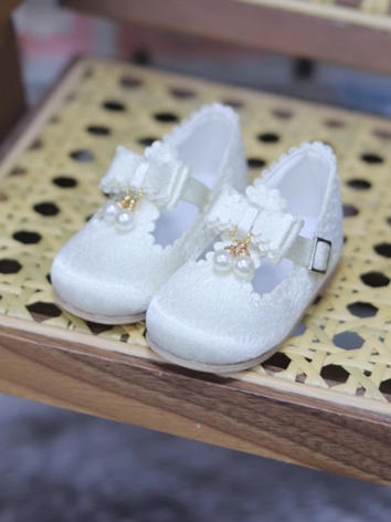 BJD Shoes Girl Blue Beige W...