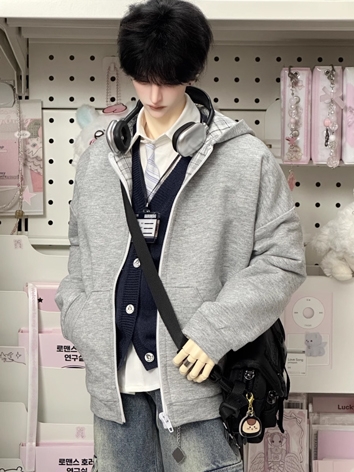 BJD Clothes Boy Gray White ...