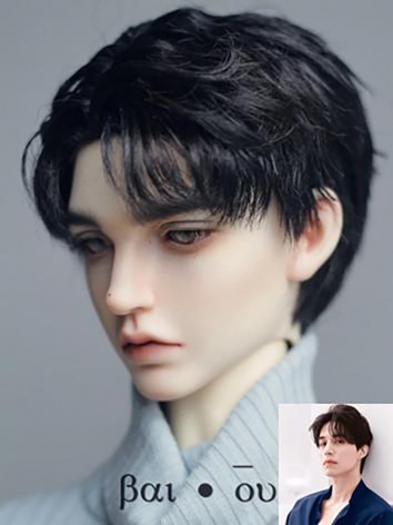 SOLD OUT BJD Male Black Short Style Wig for SD Size Ball Jointed Doll