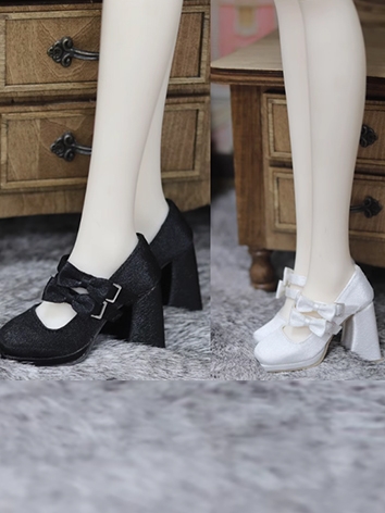 BJD Shoes Girl Black White ...