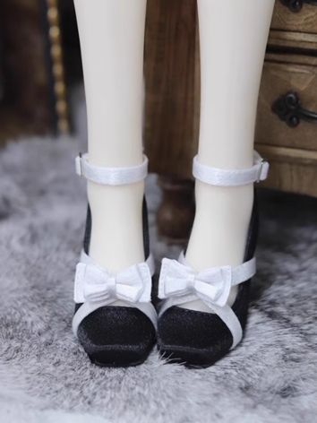 BJD Shoes Girl Black White ...