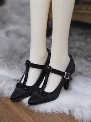 BJD Shoes Girl Black T Band...
