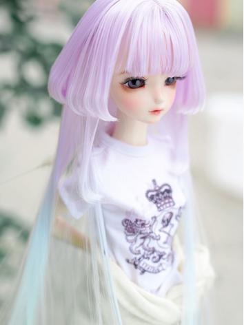 BJD Wig Girl Purple Long Ha...