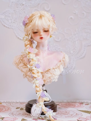 BJD Wig Girl Gold Black Pink Style Wig Mohair for SD MSD Size Ball Jointed Doll