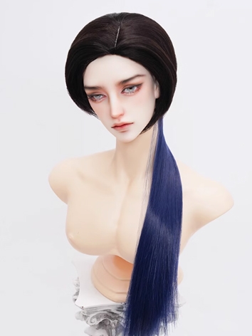 BJD Wig Boy Black- Dark Blu...