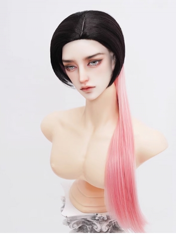 BJD Wig Boy Black- Pink Sof...