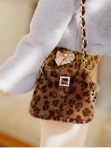 BJD Bag Girl Brown Leopard Print Bag for MSD SD Size Ball-jointed Doll