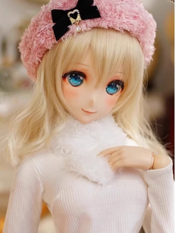 BJD Scarf Girl White Brown ...