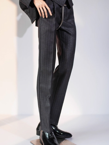 BJD Clothes Male Black Gray Stripe Pants for YC76 ID75 Muscle75 70cm Size Ball-jointed Doll