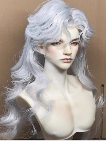 BJD Wig Boy White Black Gol...