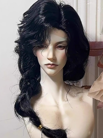 BJD Wig Boy Black Silver Wh...
