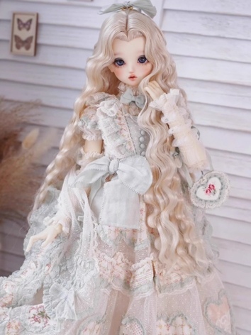 BJD Wig Girl Gold Black Win...