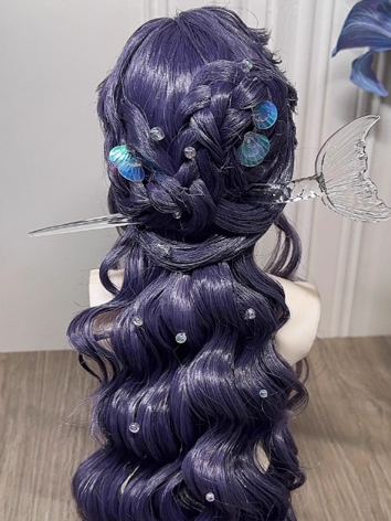 BJD Wig Girl Boy Purple Lon...