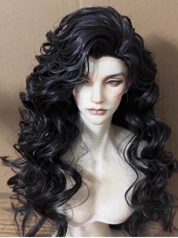 BJD Wig Boy Black Gold Red ...