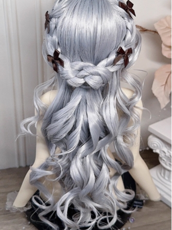 BJD Wig Girl Silver White B...
