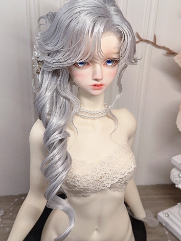 BJD Wig Girl Silver White B...