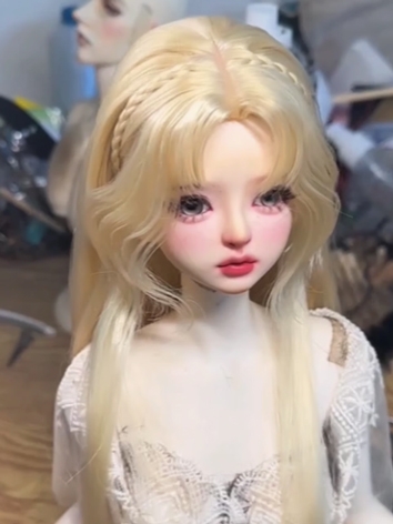 BJD Wig Girl Gold Black Lon...