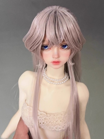 BJD Wig Girl Pink Black Lon...