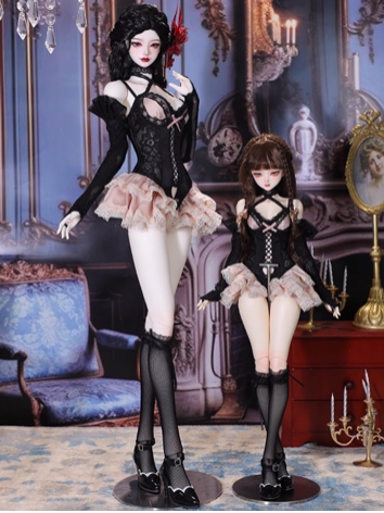 BJD Clothes Girl Black Whit...