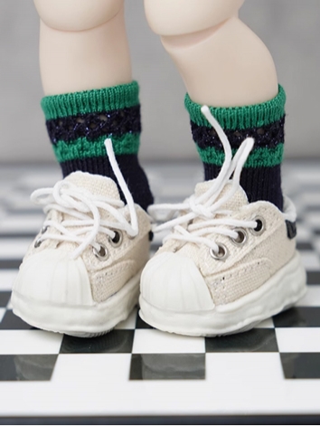 BJD Shoes Boy Girl Beige Bl...