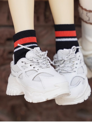 BJD Shoes Boy Black White S...