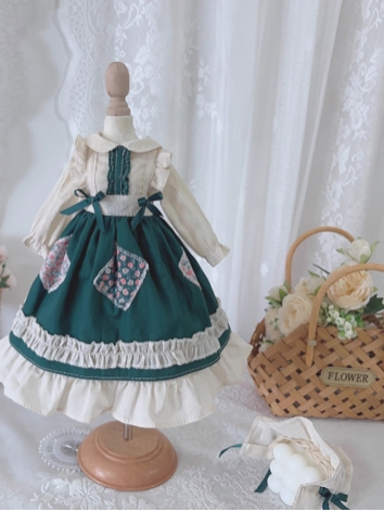 BJD Clothes Girl Green Dres...
