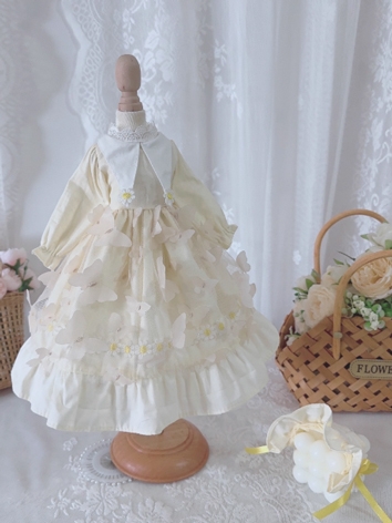 BJD Clothes Girl Beige Butt...