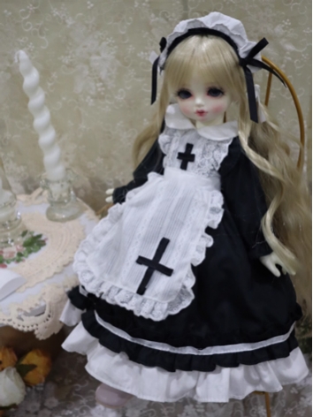 BJD Clothes Girl Black Whit...