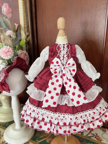 BJD Clothes Girl Red Dress ...