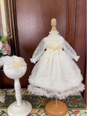 BJD Clothes Girl White Dres...