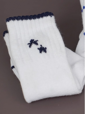 BJD Socks Boy White Stars S...