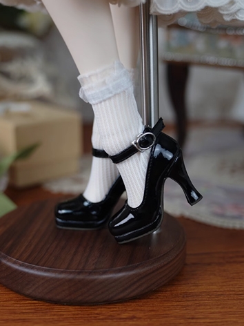 BJD Shoes Girl Black White ...