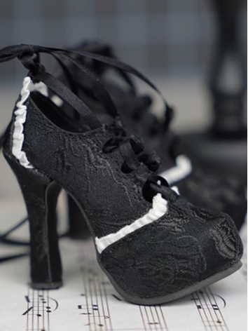 BJD Shoes Girl Black Green ...
