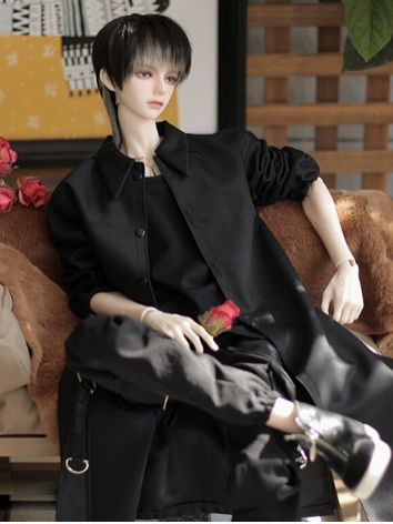 BJD Clothes Boy Black High-...