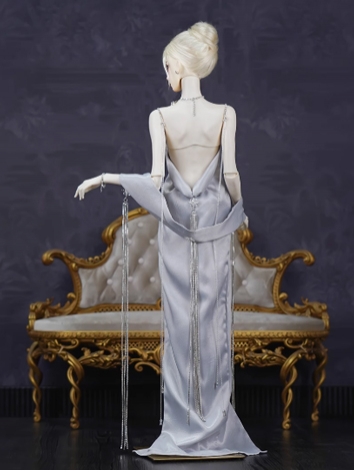 BJD Clothes Girl Boy Silver Gray Backless Dress Set for MSD SDGR SD16 SD17 FL65 POPO68 Ball-jointed Doll