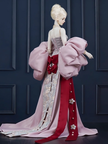 BJD Clothes Girl Boy Gray Pink Strapless Dress Set for MSD SDGR SD16 SD17 FL65 POPO68 Ball-jointed Doll