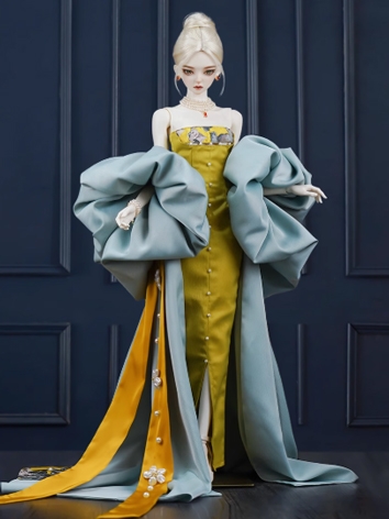 BJD Clothes Girl Boy Yellow Blue Green Strapless Dress Set for MSD SDGR SD16 SD17 FL65 POPO68 Ball-jointed Doll