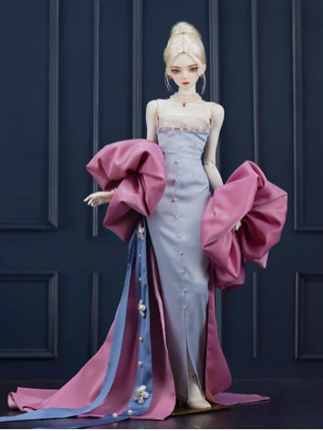 BJD Clothes Girl Boy Gray Blue Red Strapless Dress Set for MSD SDGR SD16 SD17 FL65 POPO68 Ball-jointed Doll