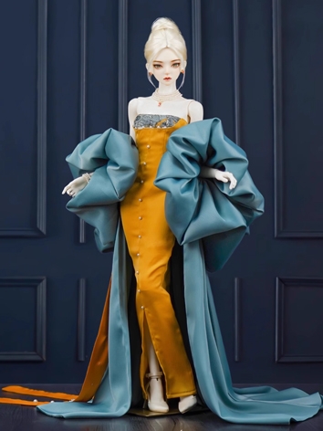 BJD Clothes Girl Boy Orange Blue Green Strapless Dress Set for MSD SDGR SD16 SD17 FL65 POPO68 Ball-jointed Doll